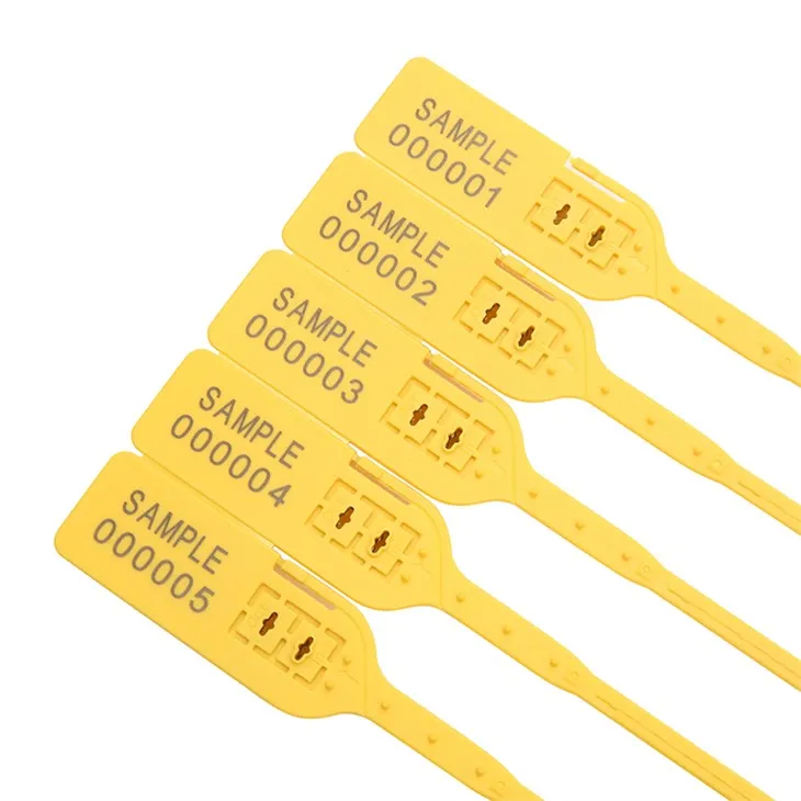 Poistenie dvojitého zámku Raz použite plastovú bezpečnostnú pečať